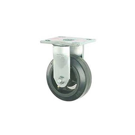 Casters, Wheels & Industrial Handling Faultless Rigid Plate Caster, 8 Mold-On Rubber Wheel 3418-8